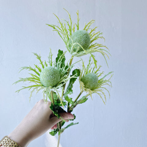 Artificial Green Thistle Stem