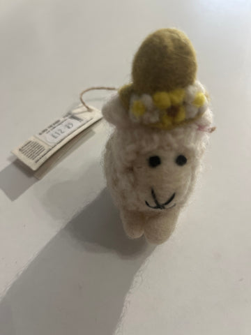 Felt sheep hanging decoration