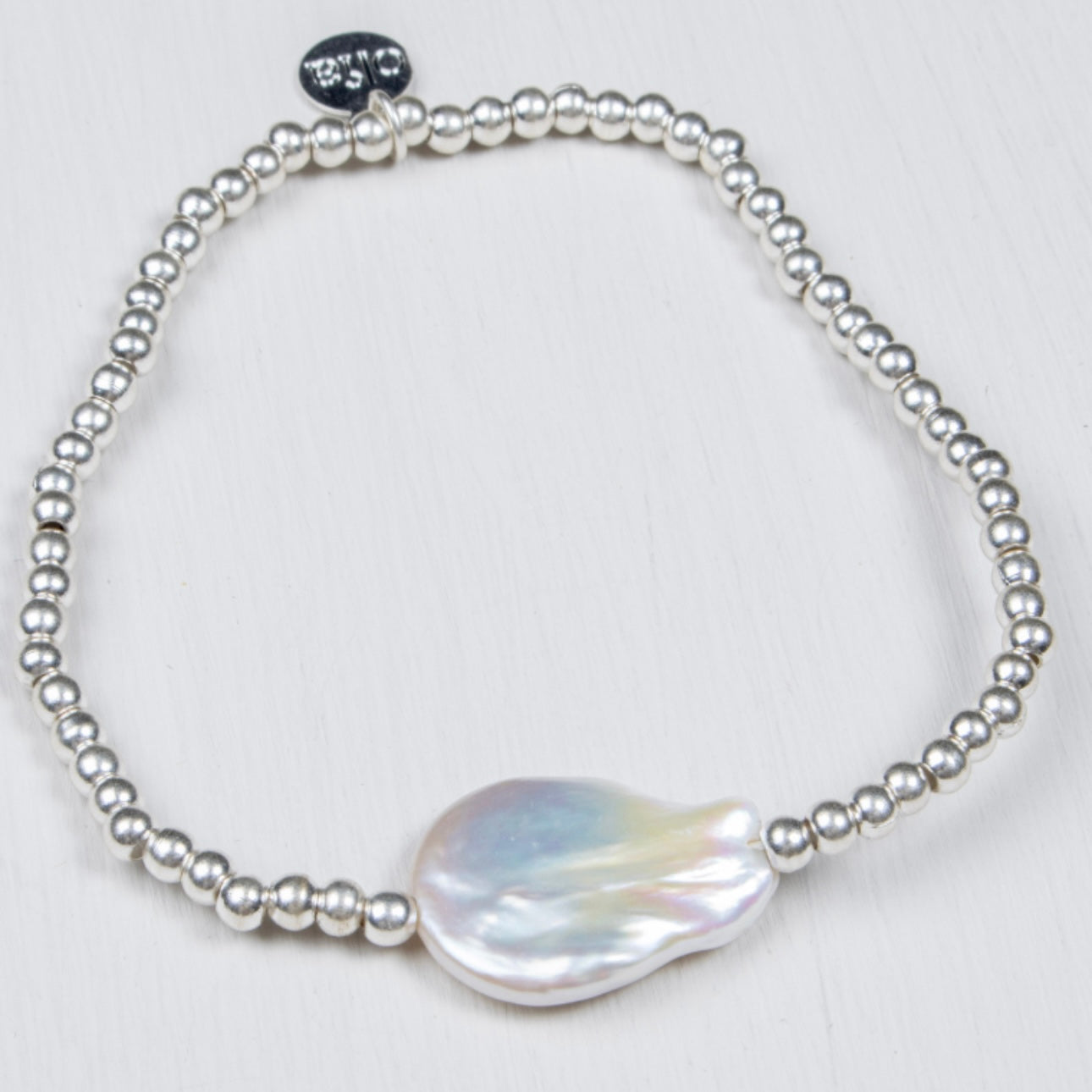 Ocean Bracelet - Silver Plated & Baroque Pearl