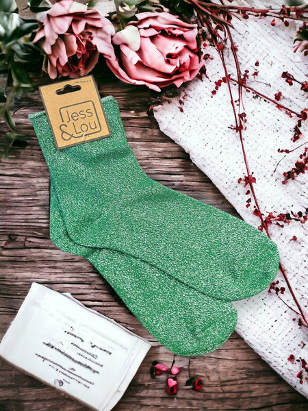 Footwear Elegance - Sparkly Lurex Socks