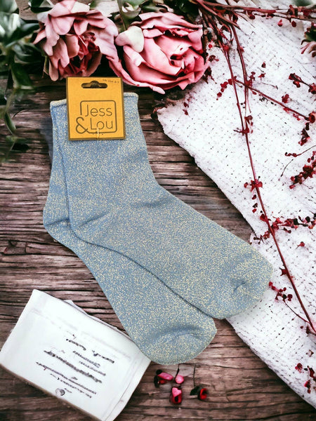 Footwear Elegance - Sparkly Lurex Socks
