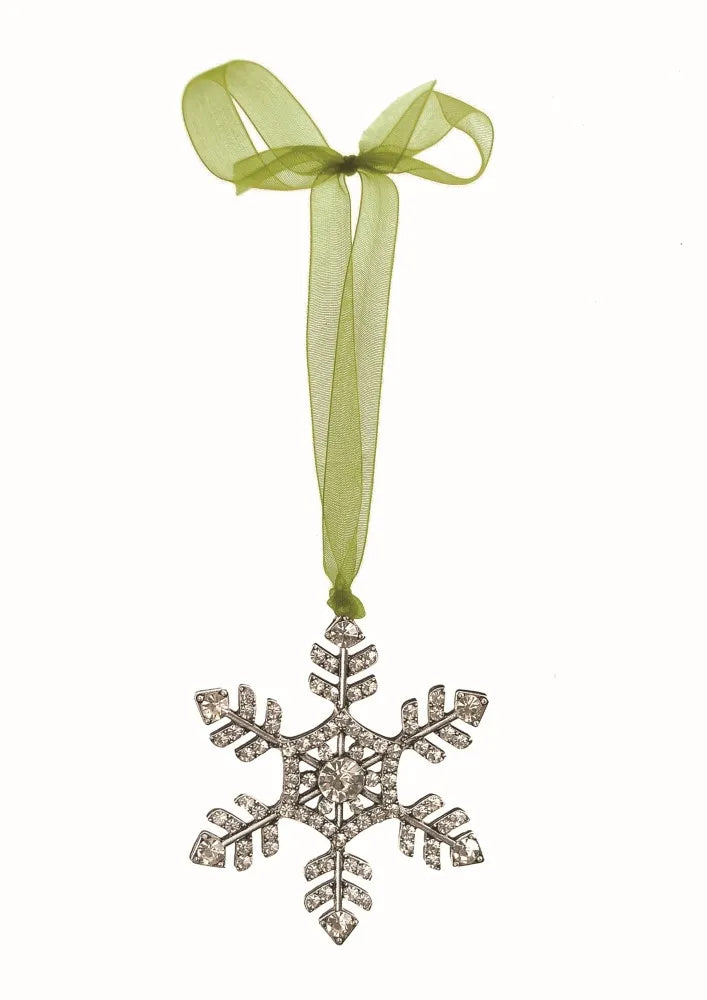 Hanging sparkly snowflake 8cm