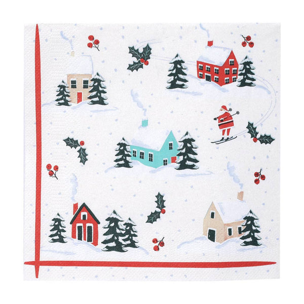 Santa Christmas Paper Napkins - 20 Pack