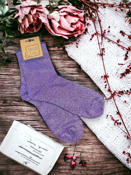 Footwear Elegance - Sparkly Lurex Socks