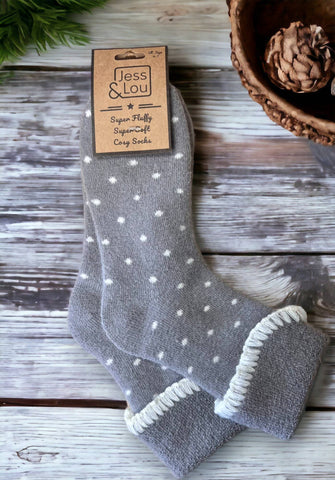 Super Cosy Dotty Cuff Socks