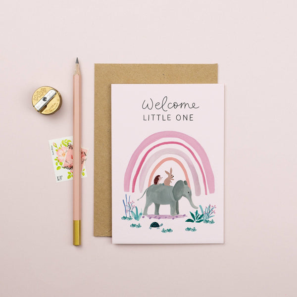 Welcome Little One Baby Girl Card
