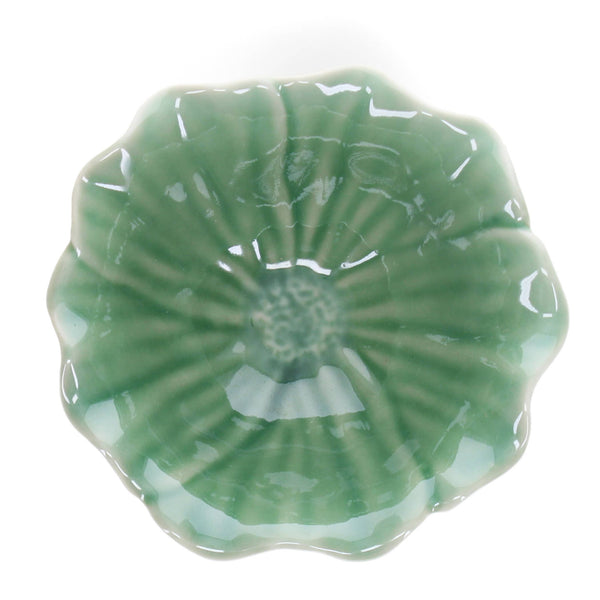Ceramic flower bowl 13cm - Green