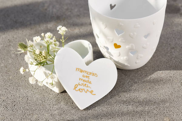 Räder – Rader Poetry light golden Hearts Dia.9,5cm H.9cm