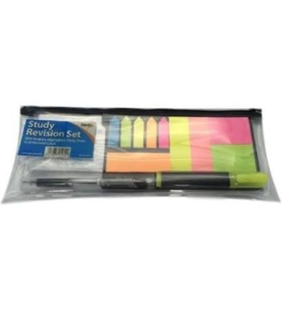 Clear pencil case and set