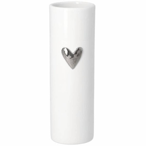 Räder – Rader Love vase heart silver Diameter5.5cm H.17cm