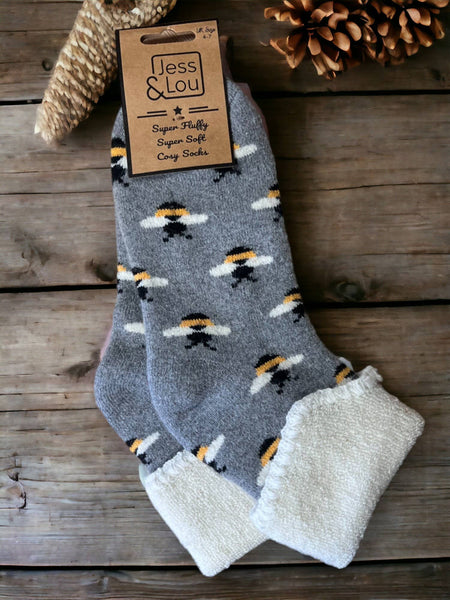 Bees Super Cosy Cuff Socks
