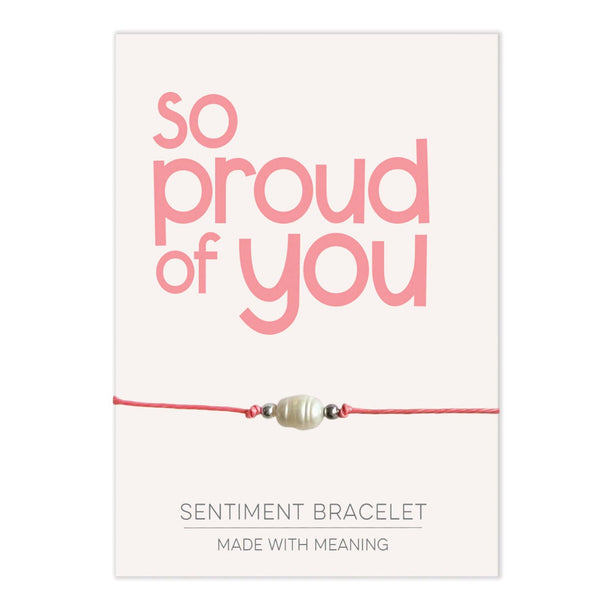 So Proud of You Sentiment Bracelet