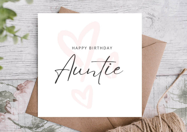 Birthday Card For Auntie