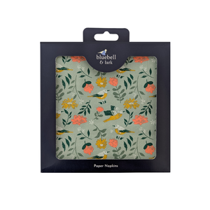 Birds And Flowers Paper Napkins