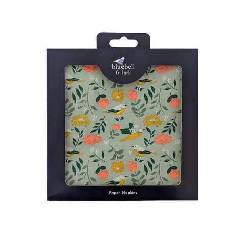 Birds And Flowers Paper Napkins