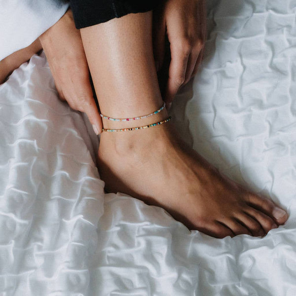 Alila Dainty Beaded Anklet, Ankle Bracelet,