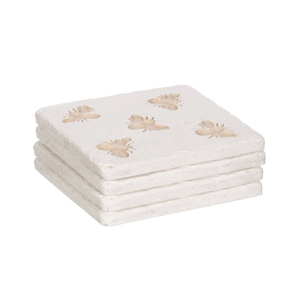 Bee Imprint Coasters Set of 4