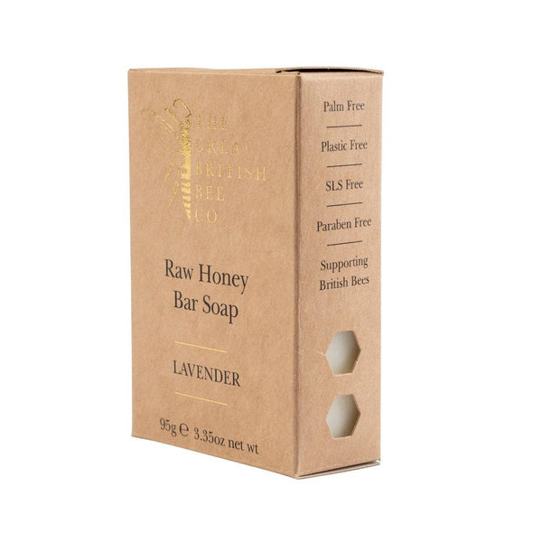 The great British bee company Raw Honey Bar Soap 95g - Lavender