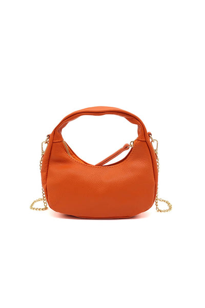 Chic Genuine Italian Leather Crossbody Bag with Elegant Chai