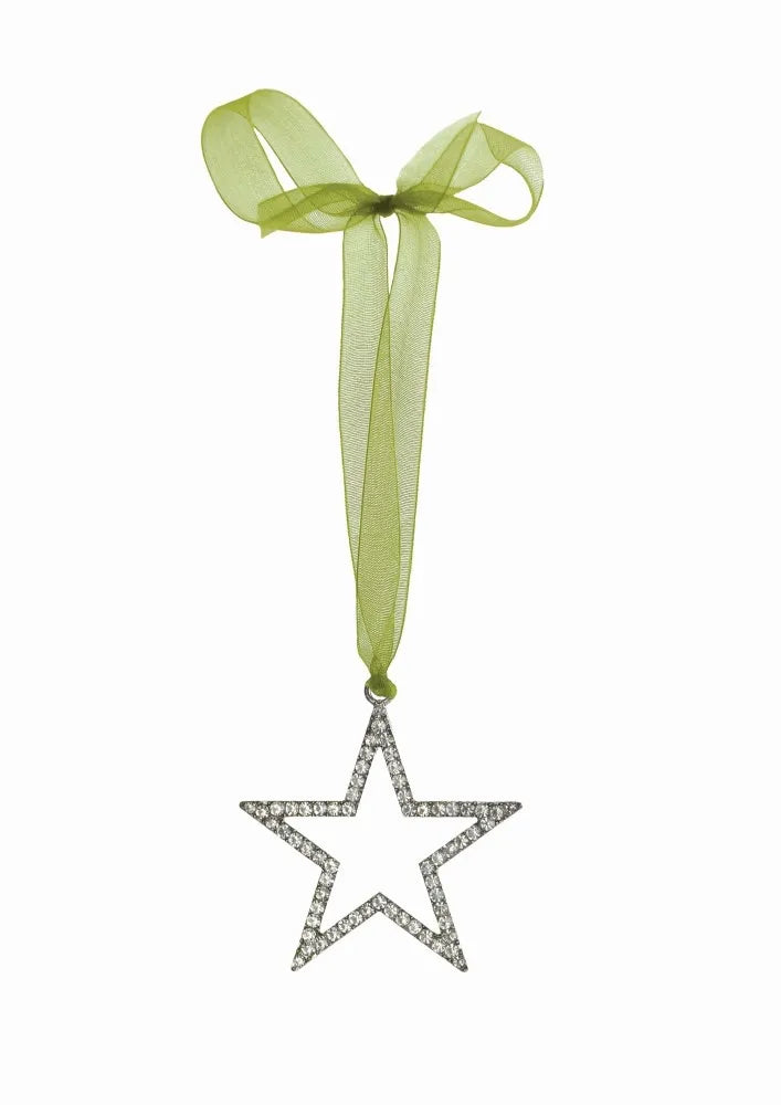 Hanging sparkly star 6cm