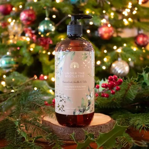 English soap company Christmas tidings under the mistletoe  hand and body wash