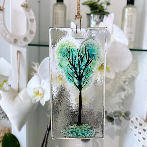 Handmade Glass Tree Hanging Ornament