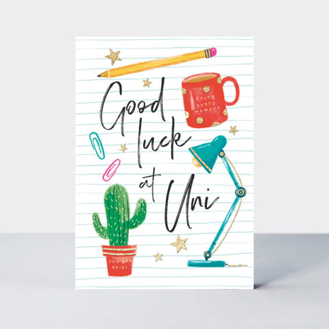 "Good Luck at Uni!" Bright Spark Card