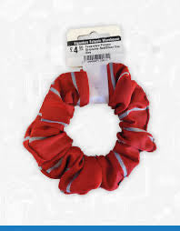Two Pack Gingham Scrunchie in Red