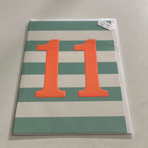 Number 11 card