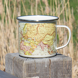 Enamel map mug