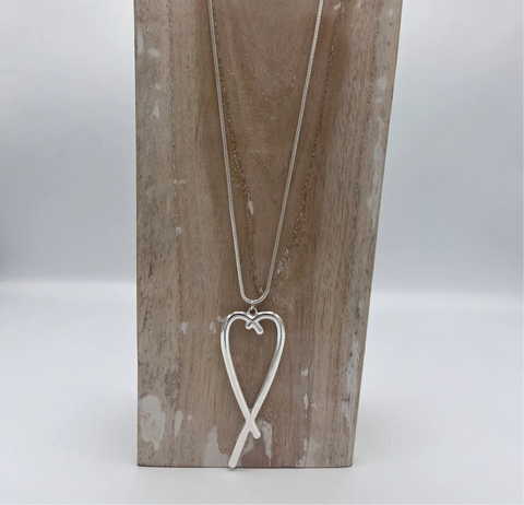 Large Cross Heart Pendant