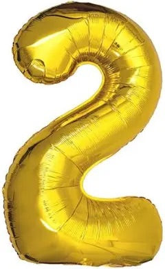 Gold 2 helium balloon 34”