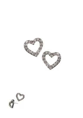 Heart stud earrings