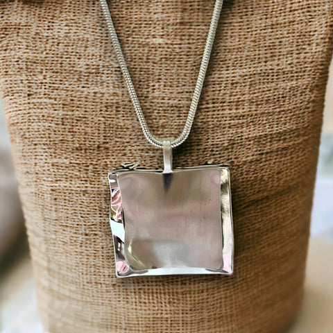 Short Double Square Necklace