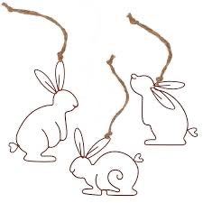 Wire Bunny Decoration (Sold Individually)