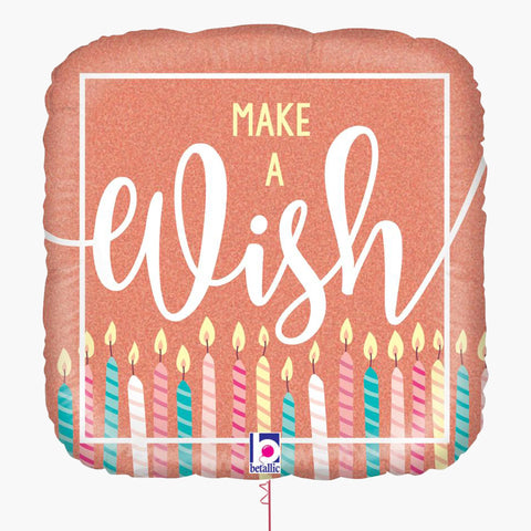 "Make A Wish" Square Helium Balloon
