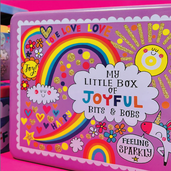 Joyful Bits & Bobs Flittered Rectangular Tin