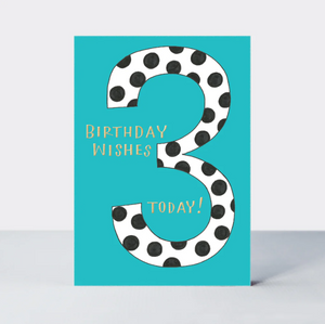 "3rd Birthday" Spotty Birthday Card