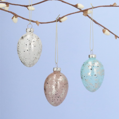 Speckled Glass Egg Ornament