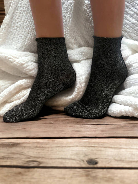 Footwear Elegance - Sparkly Lurex Socks