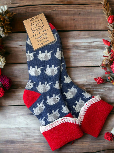 Super Soft Elephant Cuffed Socks