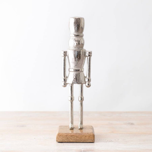 Aluminium Nutcracker Sculpture on Base, 33cm