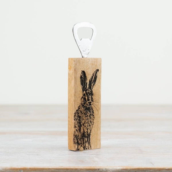 Rabbit Wooden Bottle Opener, 17cm