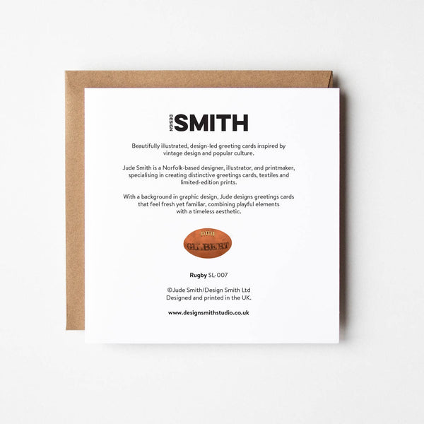 Rugby - blank greetings card