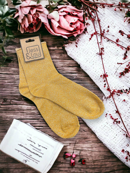 Footwear Elegance - Sparkly Lurex Socks