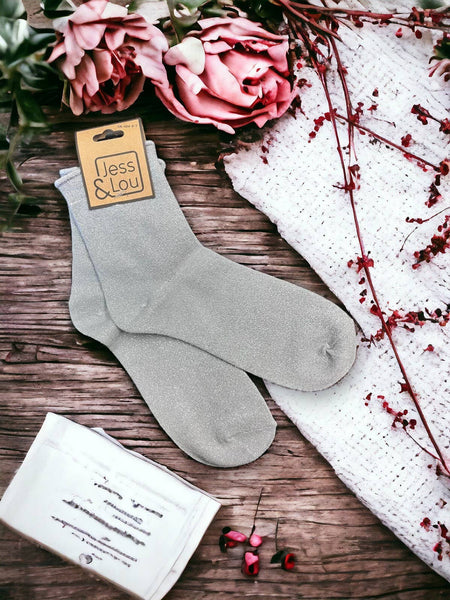 Footwear Elegance - Sparkly Lurex Socks