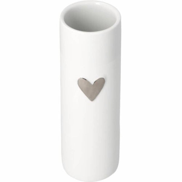 Räder – Rader Love vase heart silver Diameter5.5cm H.17cm