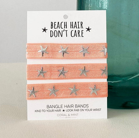 Beach hair don't care charm bangle bands