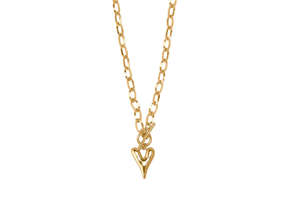 Daria Puff Heart Chain Necklace