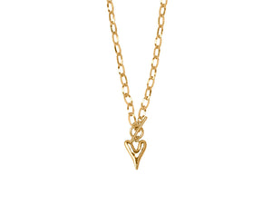 Daria Puff Heart Chain Necklace